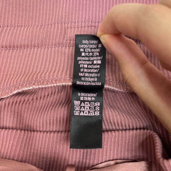 Victoria's Secret Womens Ribbed Drawstring Lounge Pants Dusty Rose Size Large - Picture 6 of 16